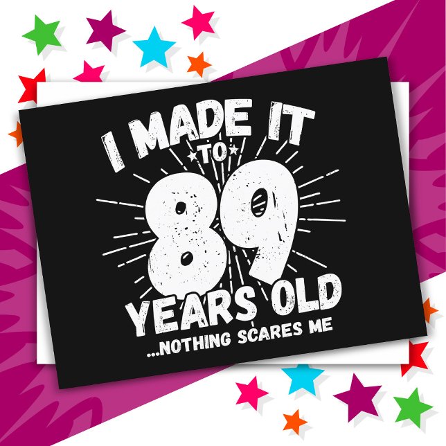 Cartão Postal 89 Anos de Idade Meme Sarcástico Engraçado Anivers (Criador carregado)