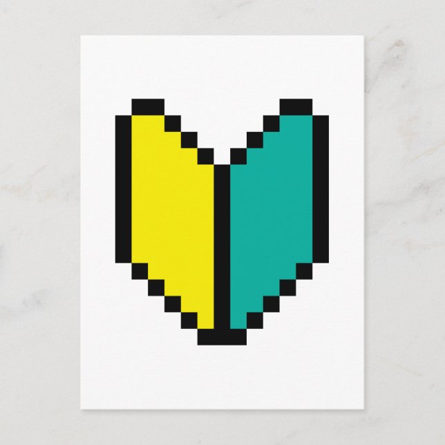 Cartão Postal 8 Bits Pixel Wakaba / Shoshinsha Mark (Frente)