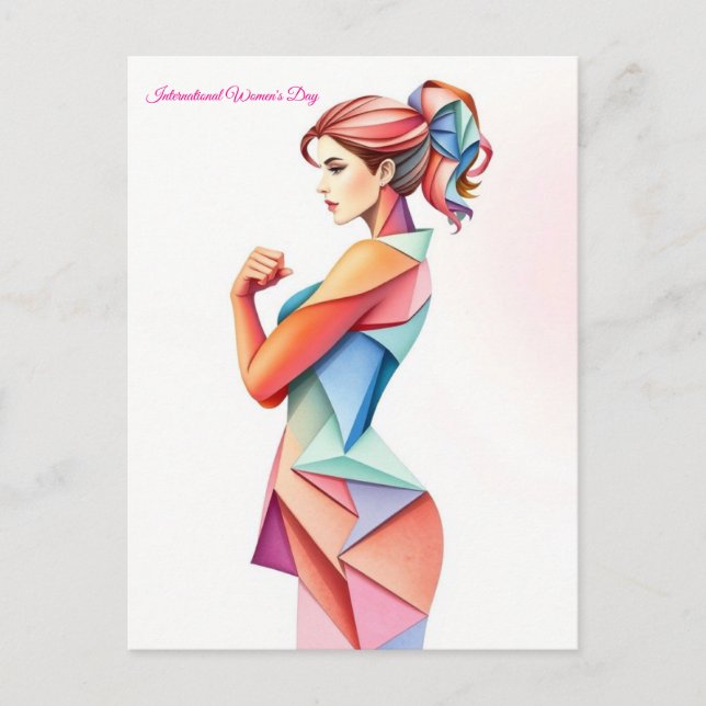 Cartão Postal 8 de março Dia Internacional da Mulher (Frente)