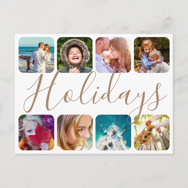 Cartão postal 8 Feriados de Fotografias com Modelo (Frente)