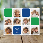 Cartão Postal 8 fotos colagem moderna azul-cubo<br><div class="desc">Montagem de fotos — Use sua foto ou fotos favoritas para fazer um espetáculo divertido para compartilhar com amigos. Esta grade moderna é uma exibição única e atraente de suas fotos. Este é configurado para ser um criador de colagens online gratuitas de fotos para seu instagrama ou outras fotos quadradas....</div>