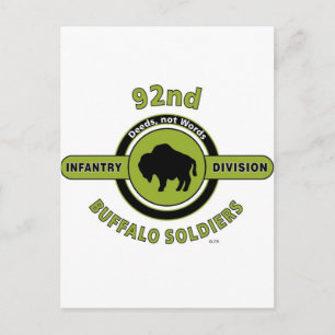 CARTÃO POSTAL 92.A DIVISÃO DE INFANTEGRAÇÃO "SOLDADOS BUFFALO