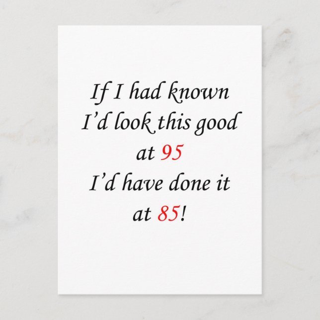 Cartão Postal 95 Se eu soubesse (Frente)