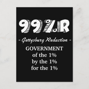 Cartão Postal 99%r Discurso de Gettysburg governo de 1%