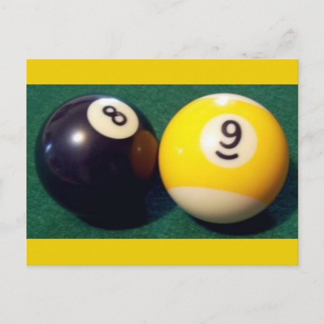 Cartão Postal 9-Ball-8-Ball (Frente)