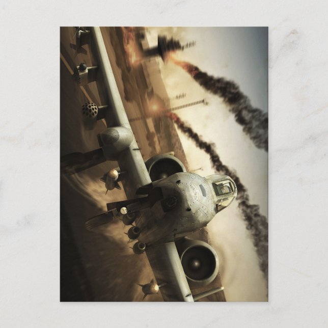 Cartão Postal A-10 Avião de raio (Frente)