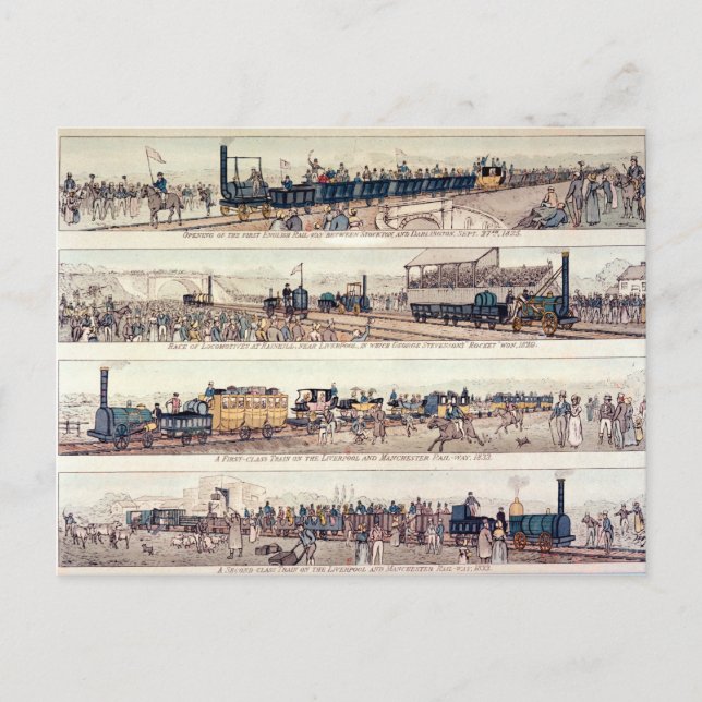 Cartão Postal A abertura de Stockton e de Darlington (Frente)