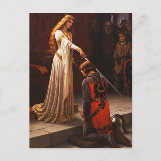 Cartão Postal A Accolade Edmund Blair Leighton (Frente)