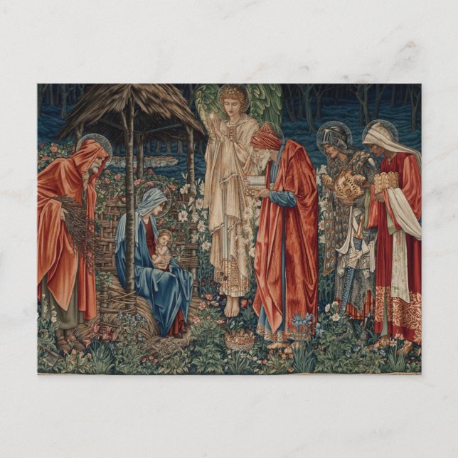 Cartão Postal A Adoração da Magia por Edward Burne-Jones (Frente)