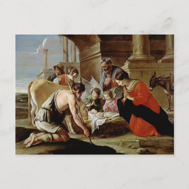 Cartão Postal A Adoração dos Pastores, c.1638 (Frente)