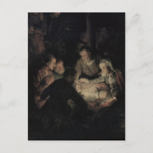 Cartão Postal A Adoração dos Pastores, detalhe, 1646