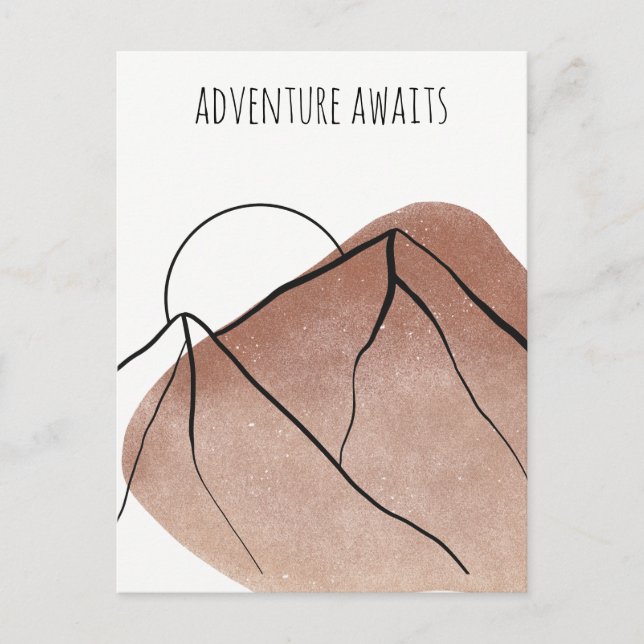 Cartão Postal A Adventure aguarda os entusiastas do acampamento (Frente)