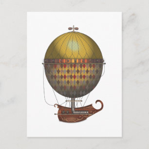 Cartão Postal A Aeronave Nautisme Steampunk Flying Machine