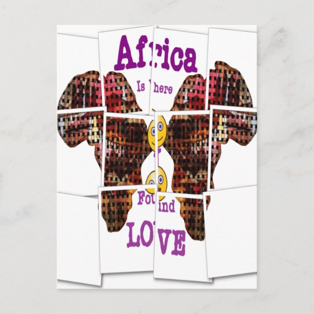 Cartão Postal A África é onde encontrei o Amor (Frente)