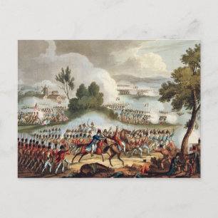 Cartão Postal A ala esquerda do exército britânico em ação na