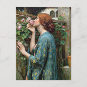 Cartão Postal A Alma da Rosa John William Waterhouse