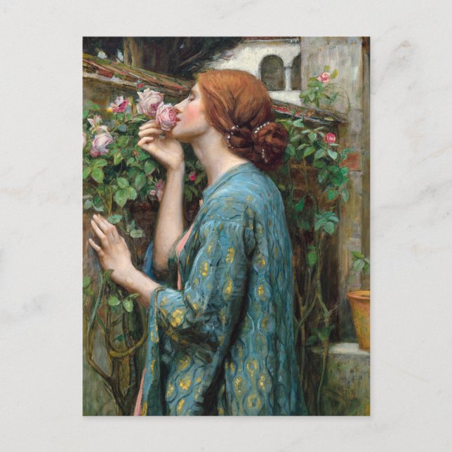 Cartão Postal A Alma da Rosa | John William Waterhouse (Frente)