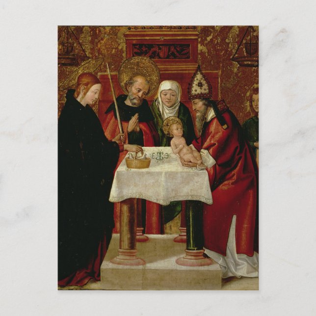 Cartão Postal A Apresentação da Circuncisão no Templo (Frente)