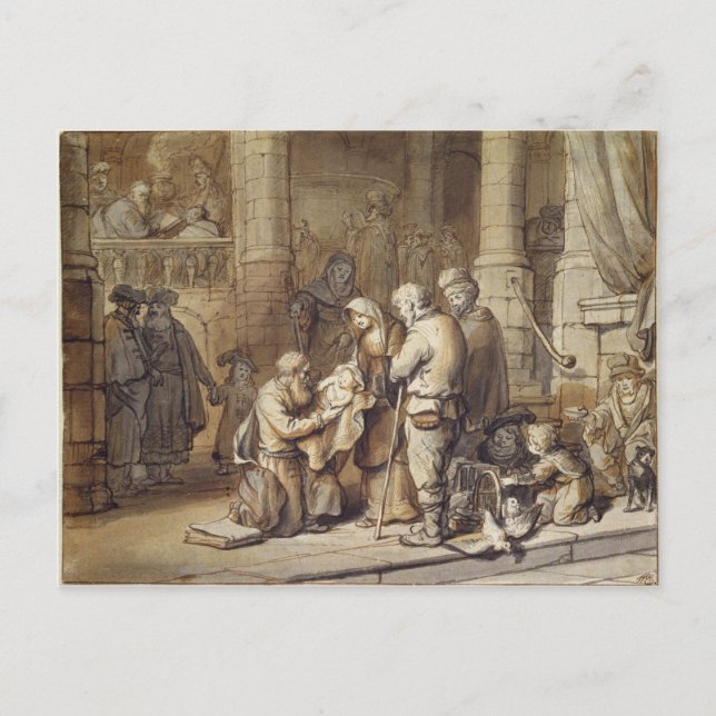 Cartão Postal A Apresentação do Cristo no Templo (Frente)