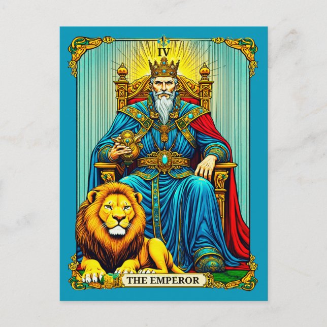 Cartão Postal A Arte do Imperador Tarot Card (Frente)