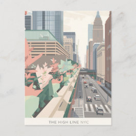 Cartão Postal A Arte Pastel do High Line NYC