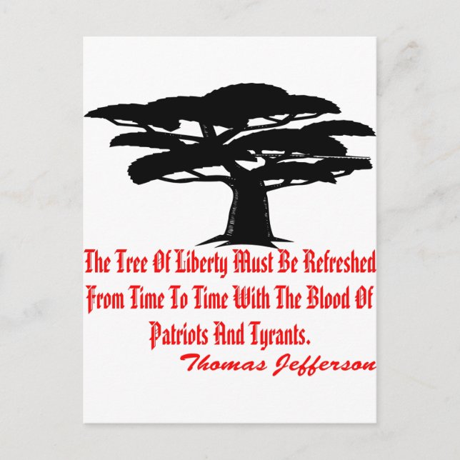 Cartão Postal A Árvore Da Liberdade Deve Ser Retirada A Partir D (Frente)