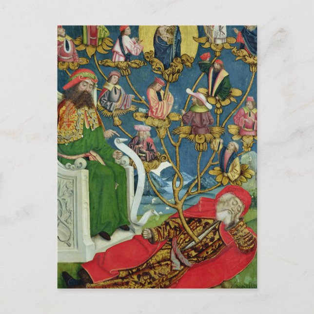 Cartão Postal A árvore de Jesse, do Dome Altar, 1499 (Frente)