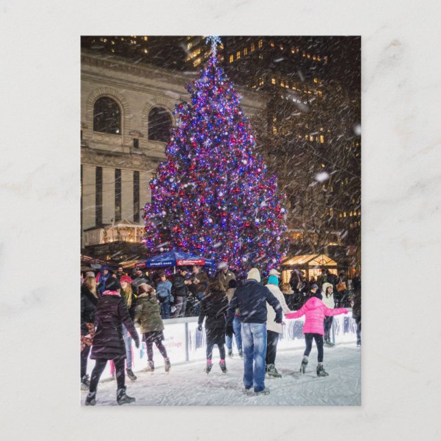 Cartão Postal A Árvore e Patinadores (Frente)