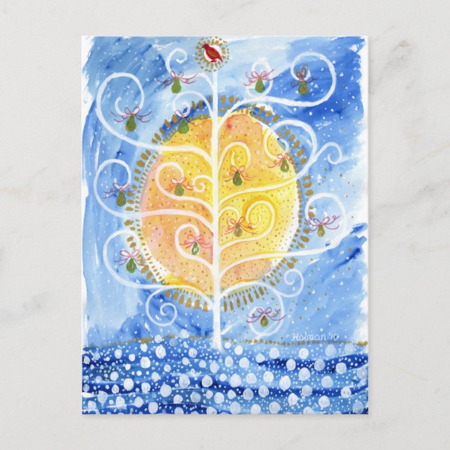 Cartão Postal A Árvore Pear e o Cartão-Postal Partridge (Frente)