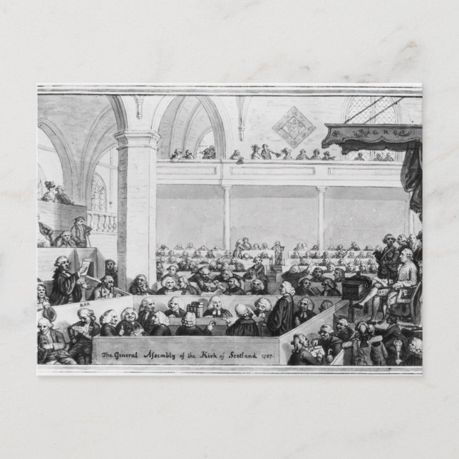 Cartão Postal A Assembleia Geral do Kirk da Escócia (Frente)