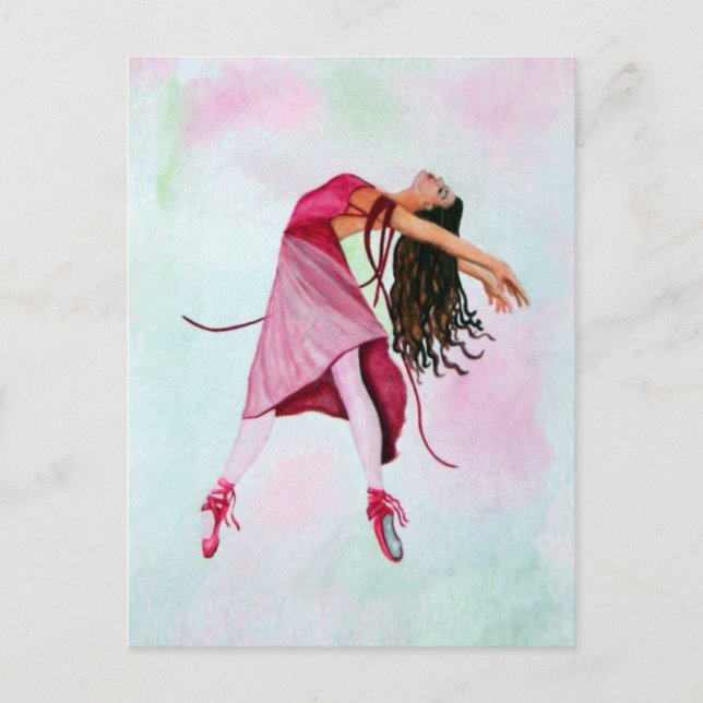 Cartão Postal A Ballerina Rosa (Frente)