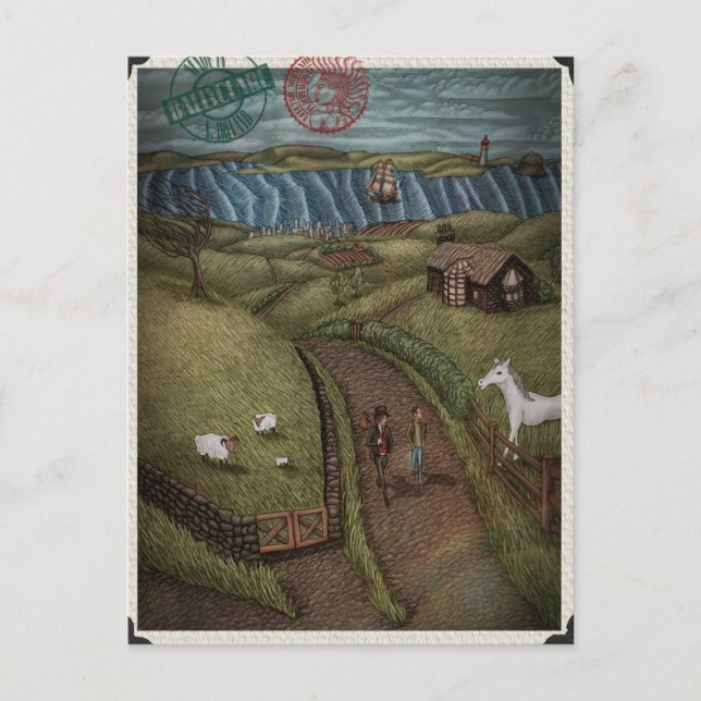 Cartão Postal A Ballyclare por Ordovich (Frente)