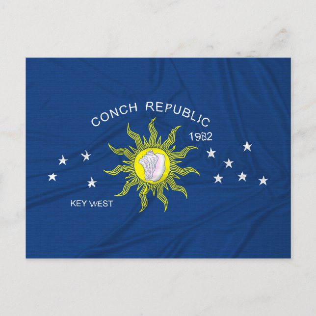 Cartão Postal A Bandeira da República Conch (Frente)
