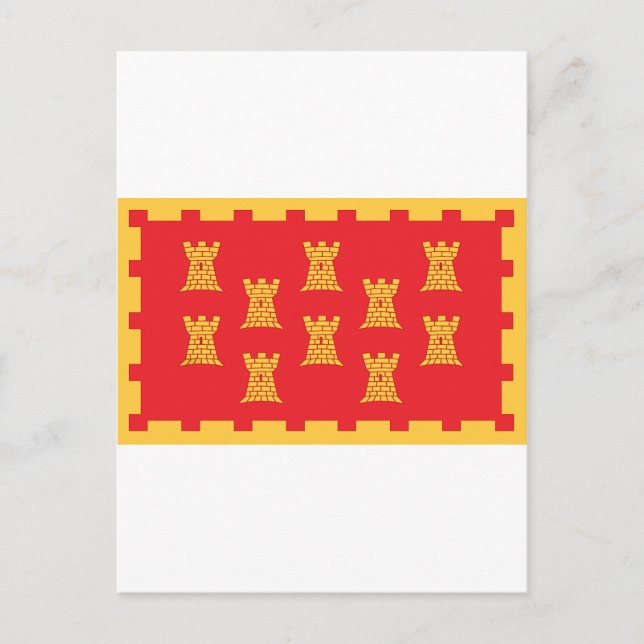 Cartão Postal A Bandeira do Condado de Grande Manchester (Frente)