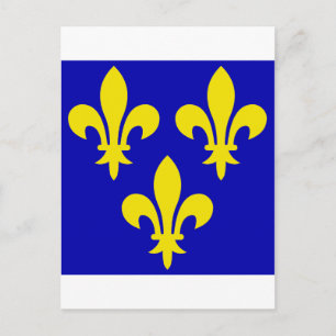 Cartão Postal A Bandeira Medieval da França