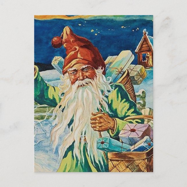 Cartão Postal "A Basket of Gifts", por Jenny Nystrom (Frente)