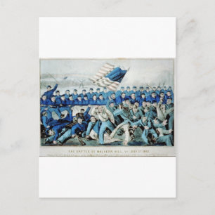 Cartão Postal A batalha de Malvern Hill, Va. 1 de julhorua 1862