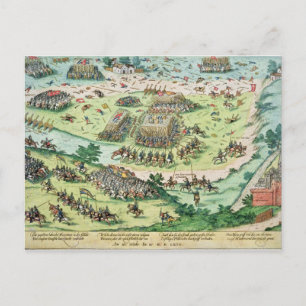 Cartão Postal A Batalha de Moncontour, 3 de outubro de 1569