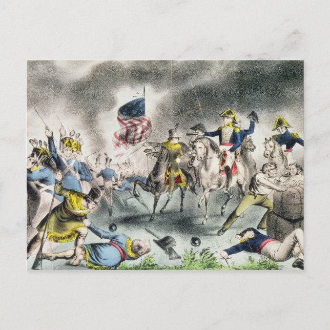 Cartão Postal A Batalha de Nova Orleans, pub. Nathaniel Currier (Frente)