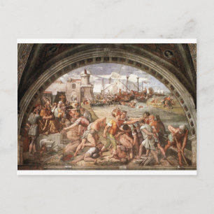 Cartão Postal A Batalha de Ostia por Raphael