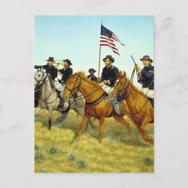 Cartão Postal A Batalha de Prairie Dog Creek por Ralph Heinz (Frente)