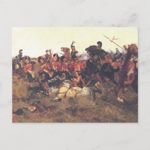 Cartão Postal A Batalha de Quatre Bras em 1815