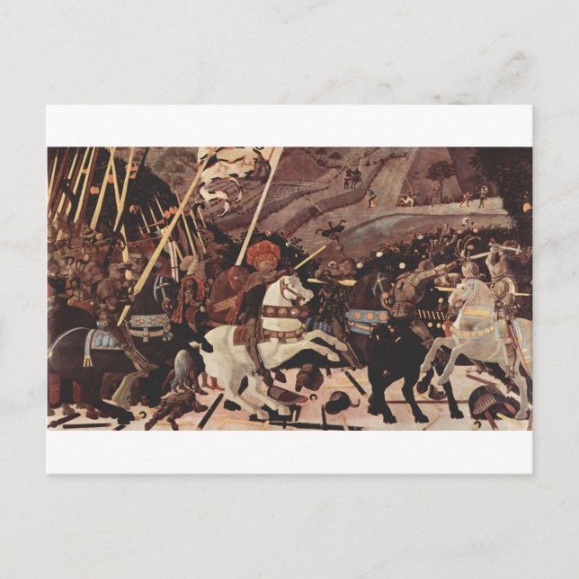 Cartão Postal A Batalha de San Romano por Paolo Uccello (Frente)