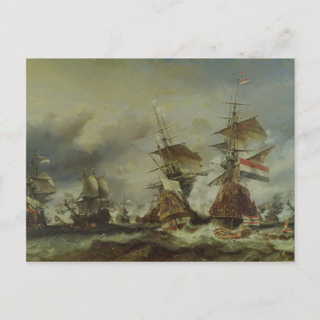Cartão Postal A Batalha de Texel, 29 de junho de 1694 (Frente)