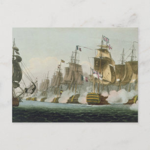 Cartão Postal A Batalha de Trafalgar, 21 de outubro de 1805, gra