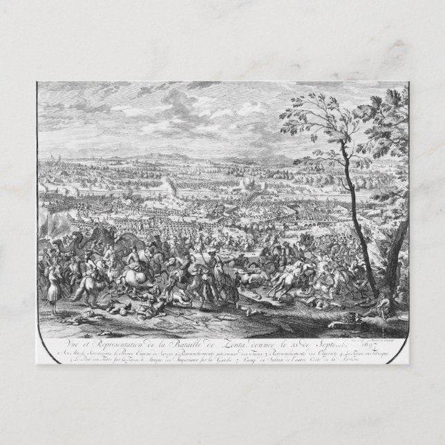 Cartão Postal A Batalha de Zenta, 1697 (Frente)