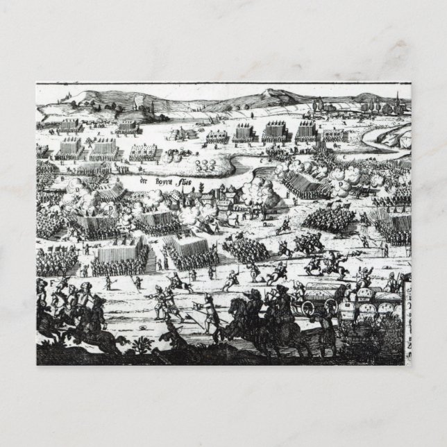 Cartão Postal A Batalha do Boyne, c.1690 (Frente)