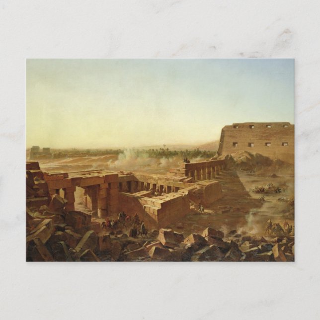 Cartão Postal A Batalha no Templo de Karnak (Frente)
