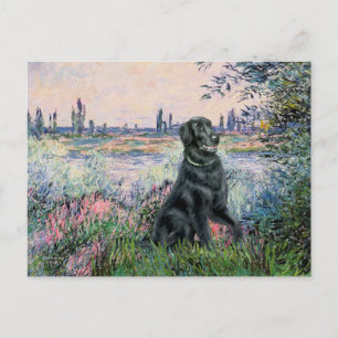 Cartão Postal À Beira do Sena - Retriever de Capa Lisa