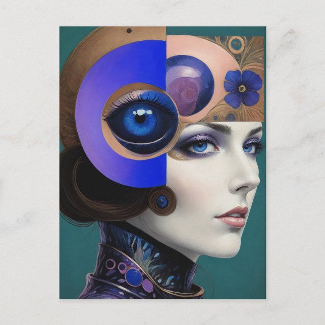 Cartão Postal A bela Abstrato (Frente)